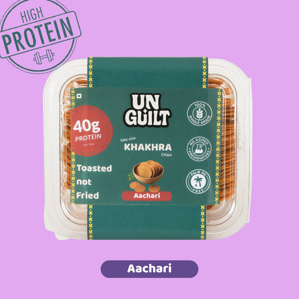 Aachari Khakhra Mini Chips (180g) – 40g Protein – NOT Fried