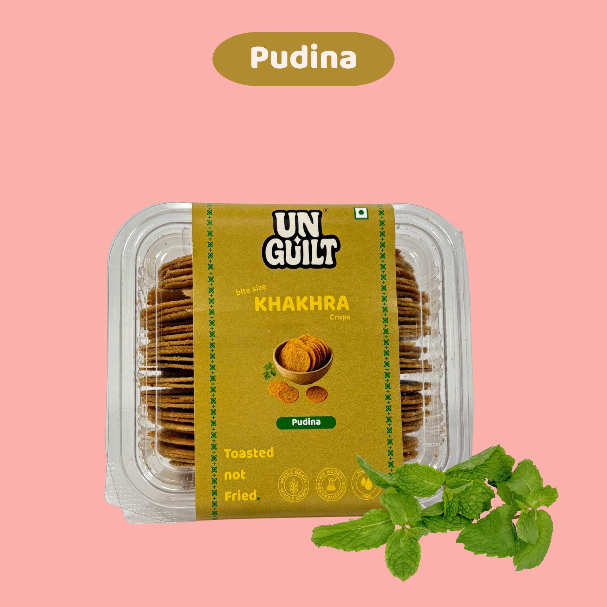 Pudina, Khakhra Mini Chips Box (200g) - NOT Fried - Unguilt